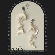 Fairy Baroque Freshwater Pearl Earrings Long Drop Elegant Fringe Statement Earrings Silver Needle