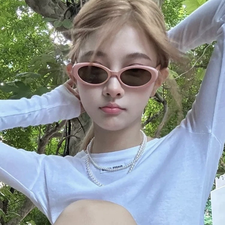 Jennie Inspired Sunglasses Women High End Oval Shape Sun Glasses for Street Style
